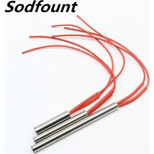 Red 2 Wire 9 5mm x 50mm Single End Mould Cartridge Heater AC 380V 120W Electricity Generation