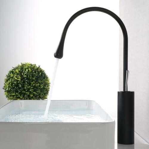 Newest black plated brass bathroom sink faucet single handle cold and hot water basin mixer faucet-C
