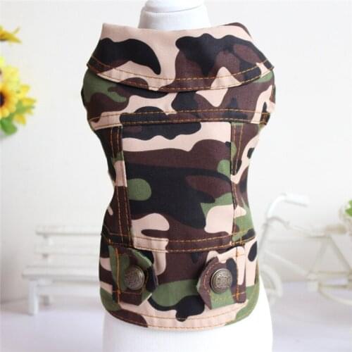 New 2022 Spring Summer Autumn Xs Dog Clothes For Small Dogs Girl Boy Coat Teddy Camouflage Jacket Vest Puppy Outfit Pet Clothing