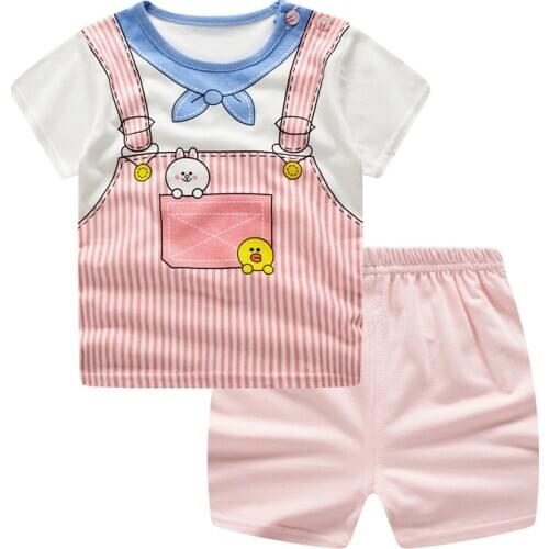 Toddler Girl Clothing Baby Princess T Shirt + Shorts Clothes Sets Pink Kids Girl Costumes Outfits Newborn Baby Girl Clothes