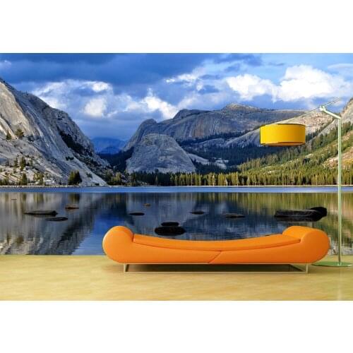 Wholesales Hot Custom Art Photo Wallpaper Quiet Mountain Lake Wall Decoration PosterRemovable Wall Mural Wall Stickers