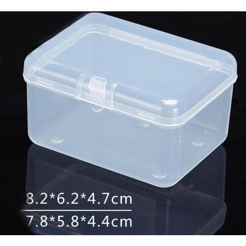 Transparent Plastic Storage Box Clear Square Multipurpose Display Case Plastic Jewelry Storage Boxes HOT 8.2*6.2*4.7mm
