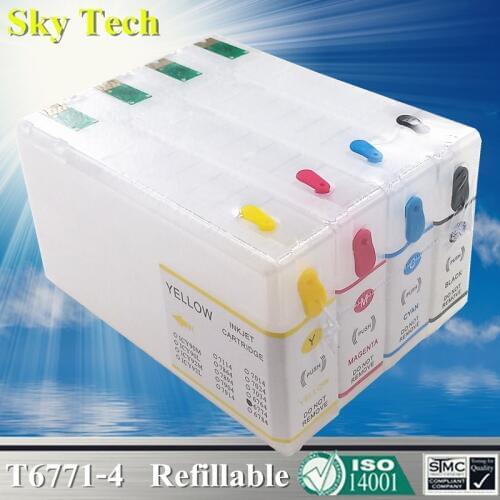 Empty Refillable Ink cartridges For 677 T6771 T6774 cartridges For Epson WorkForce Pro WP-4011/4022/4091/4092/4511/4521/4531 etc