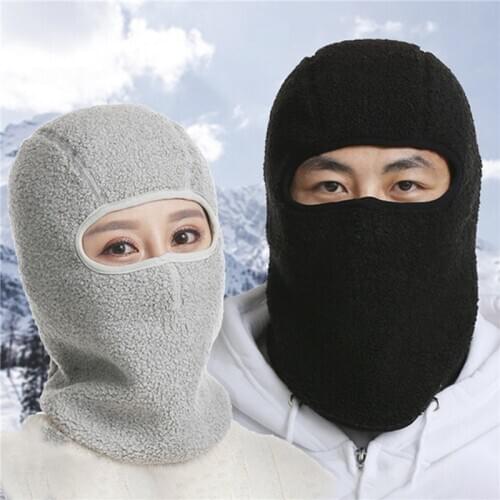Windproof Snowboard Skullies Beanies For Men Women Full Face Mask Winter Hat Warm Balaclava Multi Function Plush Hooded Mask