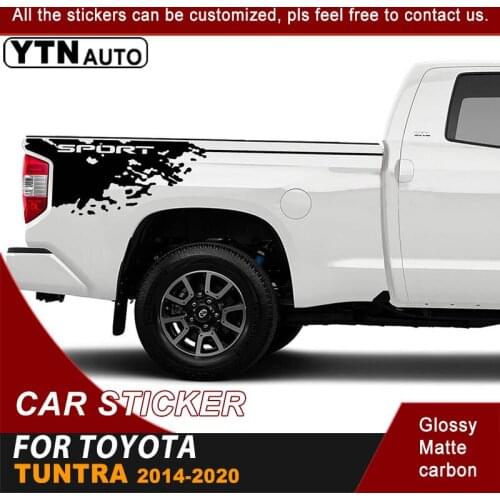 Custom Car Decal Fit For Toyota Tundra 2014 2015 2016 2017 2018 2019 2020 Sport Letter Racing Box Bed Graphic Vinyl Car Sticker