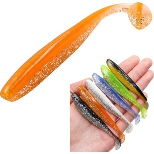 6PCS/Lot 8cm 3.5g Wobblers Fishing Lures Easy Shiner Jig Swimbait Artificial Silicone Double Color Soft Bait Carp Bass Lures