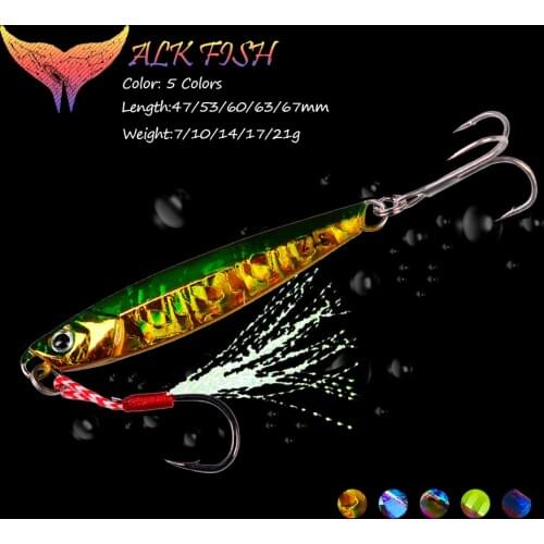 WALK FISH 1 Pcs Fishing Lure Metal Bait Jigging Minnow Spoon Spinnerbait Lead Fish jig Sinking Peche Pike Bass Artificial Bait
