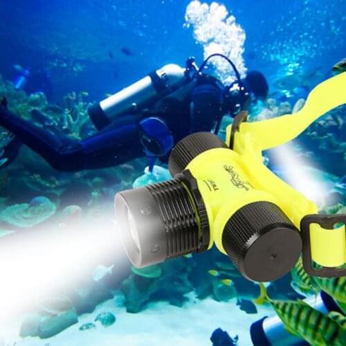8000 Lumens Bright Diving Headlight Underwater Torch Lamp Waterproof Headlamp Twist Switch Underwater Swimming Headlamp