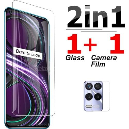 2IN1 Full Cover Tempered Screen Protective Glass For OPPO Realme 8S 7 8i Camera Lens Protection Glass Realmi 7 8 Pro 4G/5G Film