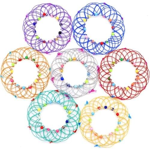 ZK30 Variety Flower Basket Soft Steel Magic Hoop Decompression Toy Childrens Ornaments 36 changes Wrought Iron Palm Strange