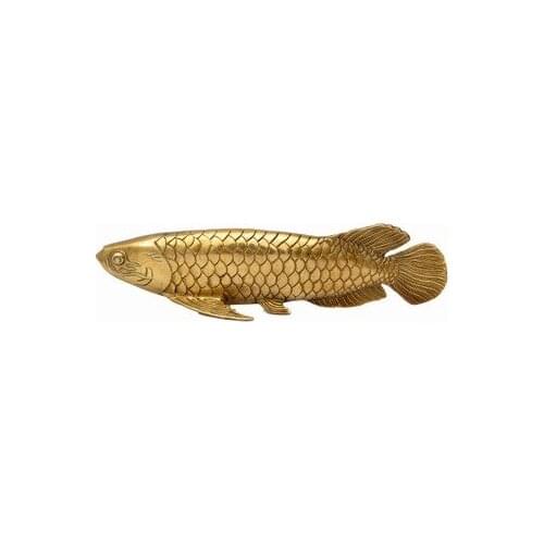 Gold dragon fish bronze s furnishing articles furnishing articles copper fish feng shui mascot Zroom Art Statue