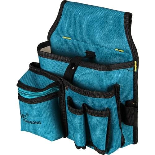 1pc120*120*200mm Blue New Thicken canvas Oxford Multi Funtional Hardware Toolkit Shoulder Strap Tool Bag Backpack Free Shipping