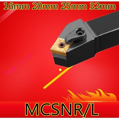 1PCS MCSNR1616H12 MCSNR2020K12 MCSNR2525M12 MCSNR3232P12 MCSNR3232P16/19 MCSNL CNC Lathe Cutting External Turning Tool Holder