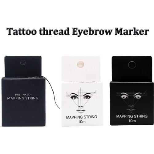 1pc Tattoo Thread Eyebrow Marker Thread Tattoo Brows Point Pre Inked Brow Tattoo Pre-Inked Mapping String Eyebrow Thread Makeup