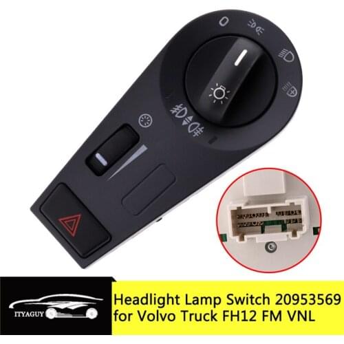 20953569 20466302 Car Head Light Fog Lamp Headlight Lamp Switch Button for Volvo Truck FH12 FM VNL 2004-2015 20942844 20466306