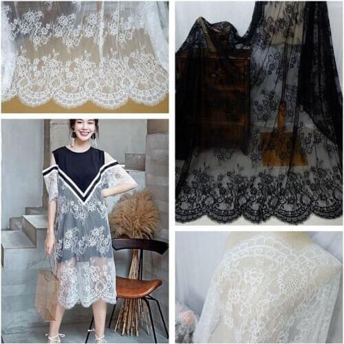 GLace 3M/Lot Hight Quality Skin Friendly Mesh Fabric Eyelash Lace Accessories Fabric DIY Clothing Wedding Material TX648