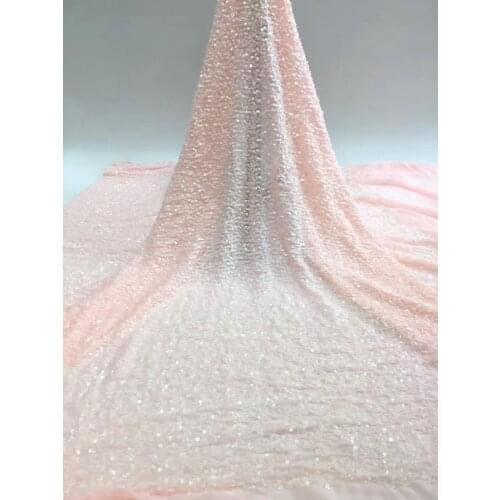 African Sequin Lace Fabric 2021 High Quality Lace French Nigerian Tulle Embroidered Lace Fabric, Suitable For Wedding D3830