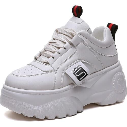 Black White Sneakers Breathable Zapatos Casual Mujer size 35-39 Fashion Woman High Platform Sneakers 2020 Spring Female Shoes