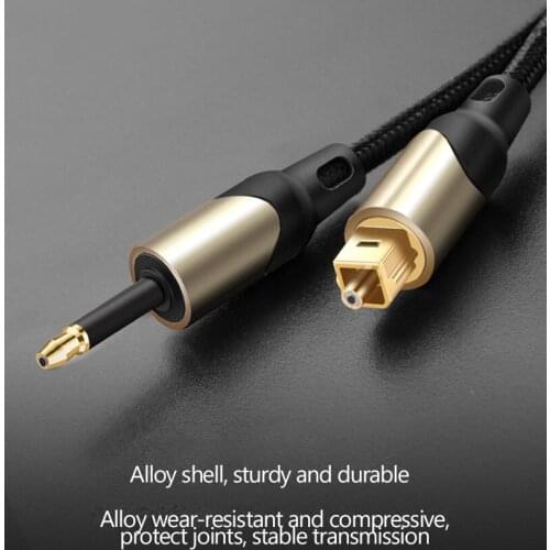 Digital Fiber Toslink Optical Audio Cable S/PDIF Optical fiber cable square mouth to round mouth optical fiber audio cable