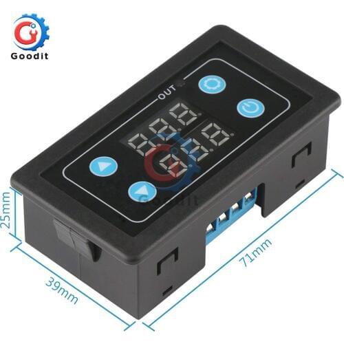 Digital LED Display Timer Delay Relay Switch Panel DC 5V/12V/24V AC 220V/85-265V Adjustable Cycle ON-OFF Control Module