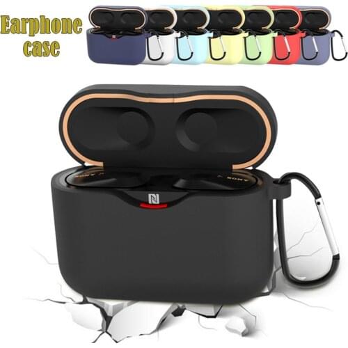 For Sony WF-1000XM3 Silicone Headphone Protective Case For SONY WF 1000 XM3 TPU Soft Cover With Anti-lost Hook Dropshipping