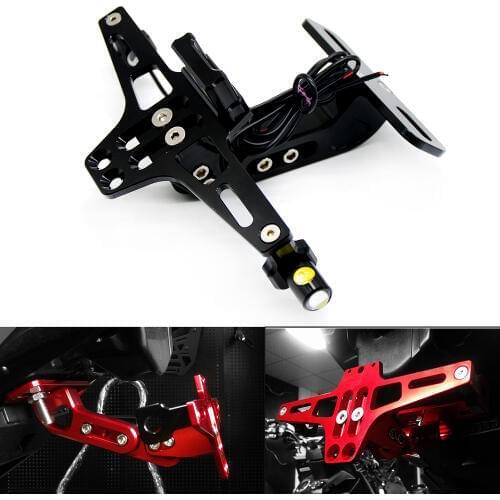 For SUZUKI GSX-S750 GSX-S1000 GSXS750 GSX S750 1000 Motorcycle License Plate Frame Bracket Mount Tag Holder LED light