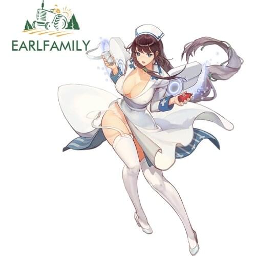 EARLFAMILY 13cm x 10.5cm Anime Car Sticker for Last Origin Beauty Decals Waterproof Laptop Vehicle Window Car Wrap Decor