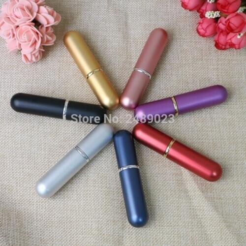 6ml Refillable Portable Mini Perfume Bottles Traveler Aluminum Spray Atomizer Empty Parfum Bottle Cosmetic Containers 7pcs/lot