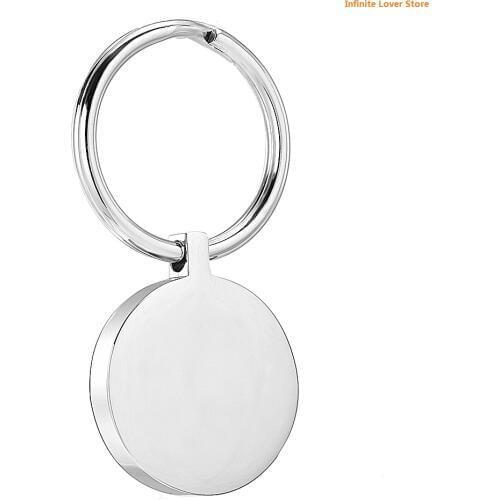 IJK2100 10Pcs a lot High Polished Blank Stainless Steel Key Chain Engrave Able Jewelry