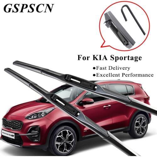 GSPSCN Hybrid Wiper Blades For KIA Sportage Car Windshield Wiper Blade set Fit Hook Arms Model Year from 1993 to 2018