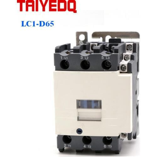 LC1-D65 M7C 65A AC Motor Control Contactor Electrical Magnetic Coil Voltage Contactor 220V 380V Silver Contact