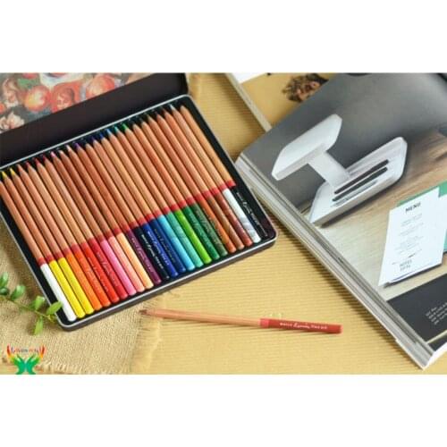 Marco Renoir Fine12/24/36/48/72/100/120 ColorsOily color lead Drawing Base Pencil Tin Set Art design and painting art suppies