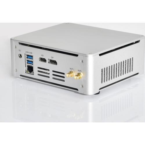 NC410 7th Gen FAN Mini PC Intel Quad Core i7 7820HK i5 7300HK DP HDMI LAN Windows 10 Pro Mini Desktop Computer