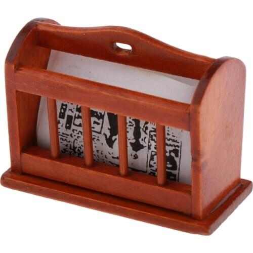 MagiDeal 1:12 Scale Miniature Magazine Rack Dollhouse Office Furniture Doll House Accessories