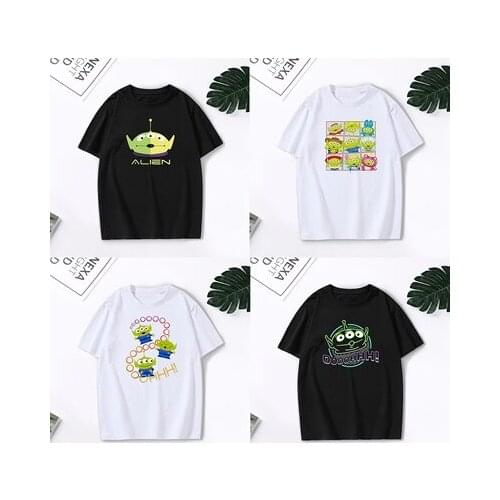 Disney Toy Story Aliens Fashion Anime Figures Cartoon Products Cosplay Accessories Customized T-Shirt Casual Gifts Unisex