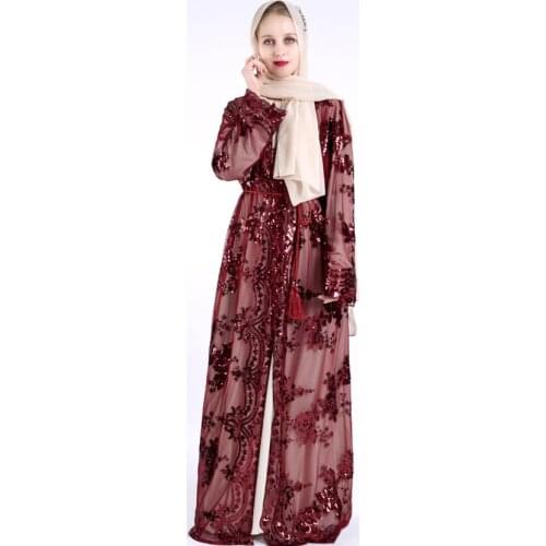 Muslim Abaya Arab Long Cardigan for Ramadan Turkish Coat Abayas Hicab Geyimleri Robe Soiree Dubai Moroccan Dress Abiye Elbise
