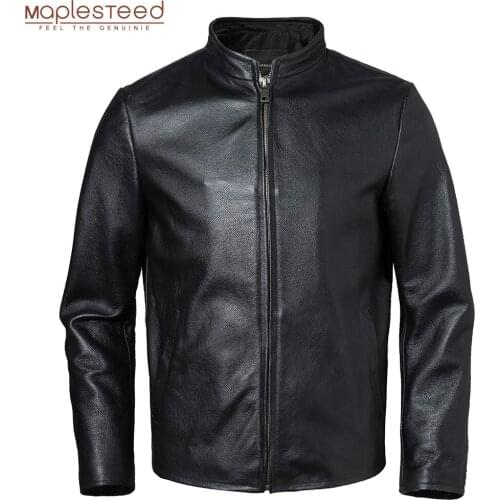 Mens Genuine Leather Jacket 100% Natural Cowhide Leather Coat Men Skin Clothing Autumn Spring Asian Size S-6XL M593