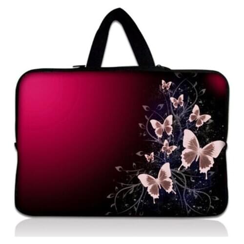 Butterfly 11 13 14 15 15.6 Laptop Bag Computer Sleeve Case Handbags Dual Zipper Notebook Cover For Laptop MacBook Air Pro