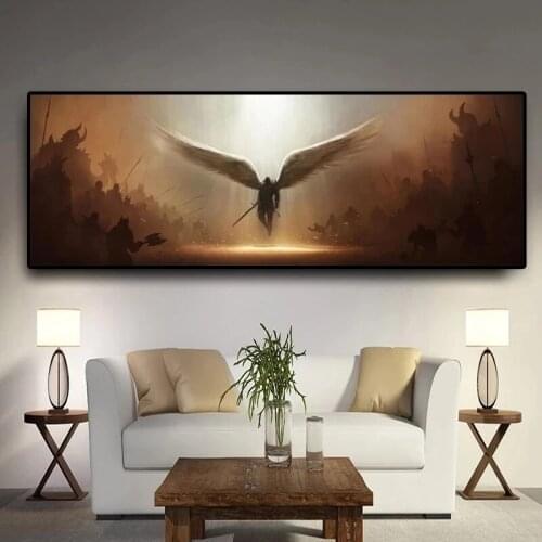 The Archangel of Justice Posters Prints Canvas Painting Wall Art Pictures for Living Room Gaming Room Artwork Home Decor Cuadros