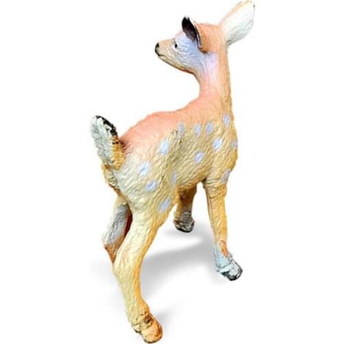 4pcs/set Plastic Wildlife Deer Animal Model Creatures Figures Birthday Gifts