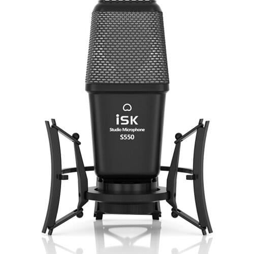 ISK S550 Professional condenser microphone,all-metal structure with shock mount,for recording studio/live room/performance stage
