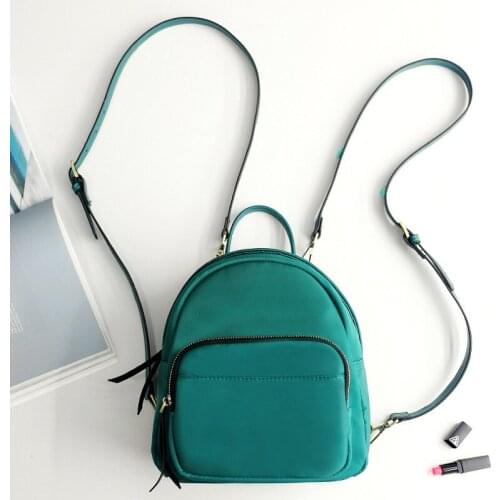 Simple Fashion Women Oxford Cloth Lovely Backpack Mini Soft Touch Multi-function Small Backpack Ladies Shoulder Bag Girl Purse