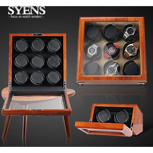 Deluxe Watch Winder box with Solid Rosewood Mabuchi motor box mechanical winders Automatic watch box for birthday gift