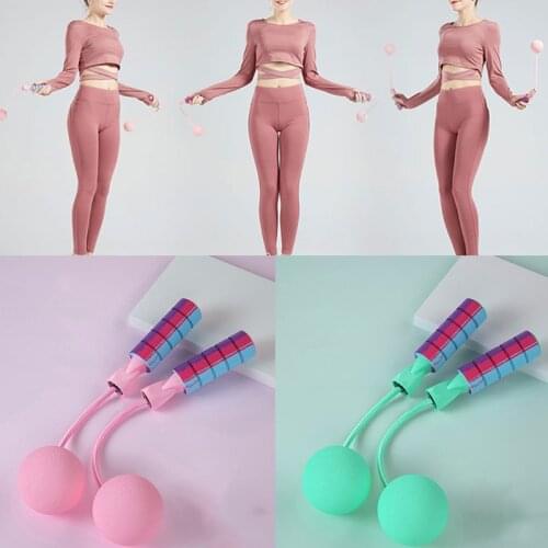 Weighted Jump Rope Weight Loss Exercise Weighted Ball Jump Rope Adult Portable Fat Burning Weight-Bearing Workout Equipments