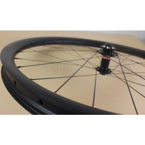 27.5er hookless AM Front wheel 40mm width 30mm depth 28H 650B disc carbon wheel Novatec D771SB M15 15mm thru, OEM available