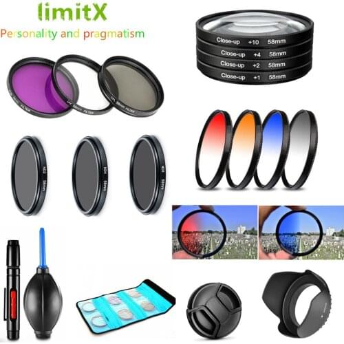 UV CPL ND FLD Graduated Close Up Star Filter & Lens Hood Cap for Kodak S-1 12-45mm 42.5-160mm Lens / YI M1 12-40mm 42.5mm Lens