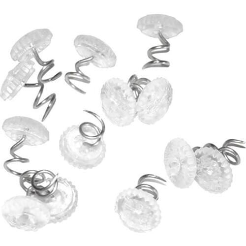 30/50/100PCS Clear Heads Holds Bedskirts Couch Twist Pins Upholstery Sofa Headliner Repair Loose Drapery Pins Push Slip Covers