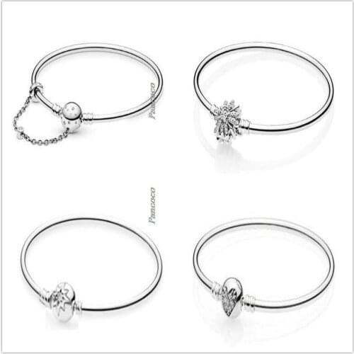 Authentic 925 Sterling Silver Limited Edition Moments True Uniqueness Bracelet Bangle Fit Women Bead Charm Pandora Jewelry