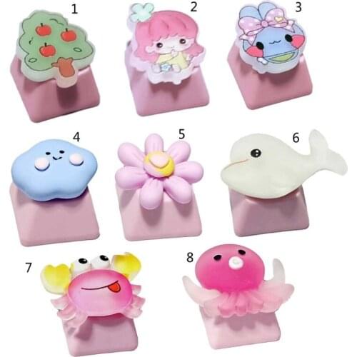 1PC Durable Original PBT Keycaps Cherry Profile R4 Pink Cute Keycap Replacement for Mechanical Keyboard Lovely Keycap