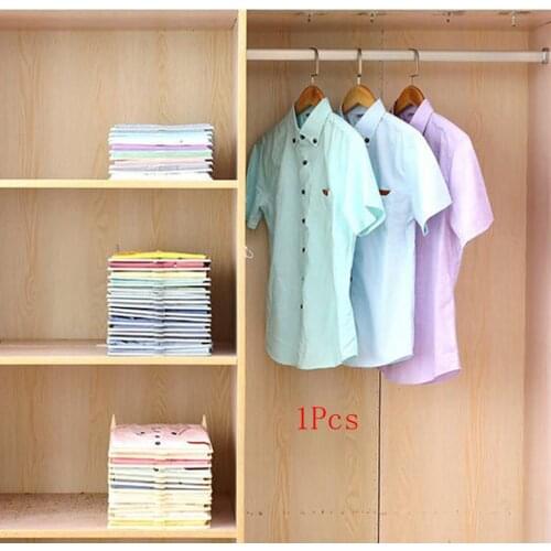 1Pcs Lazy Folding Clothes Organizer T Shirt Folder Board Clothing Dividers Stackable Folding Board Organizer Wardrobe Organizer